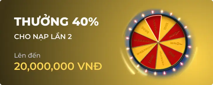 Khuyến mãi thưởng chào mừng 40% tại 23win1
